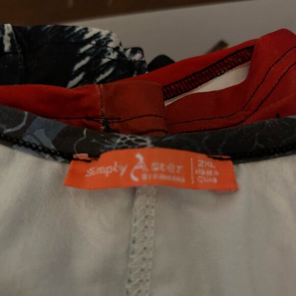 Simply Aster Red and Blue V neck Tunic Dress/Shirt. Size 2X - Picture 3 of 3